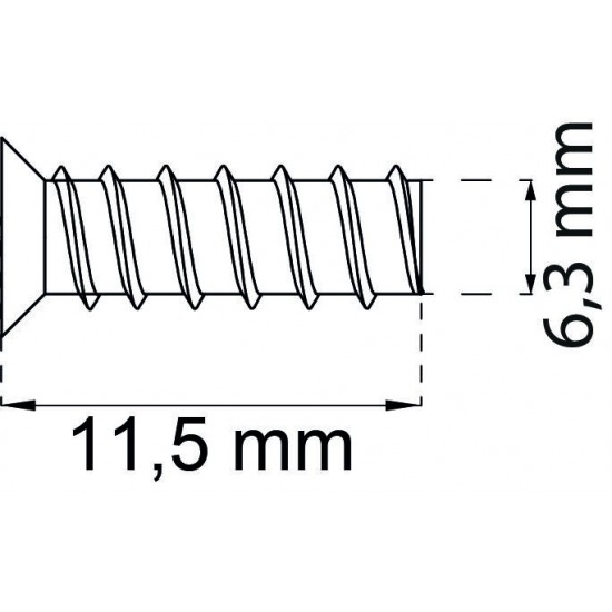 Systemskruv efz d6,3x11,5mm