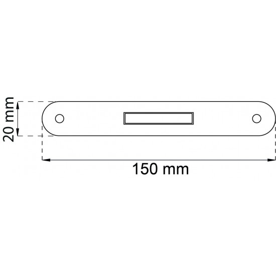 Kanthandtag 291 krom 150x20mm
