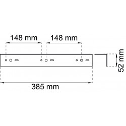 Bänkskivekonsol vit 385mm