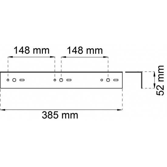 Bänkskivekonsol vit 385mm
