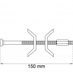 Bänkskivekoppling 262 m6x150mm