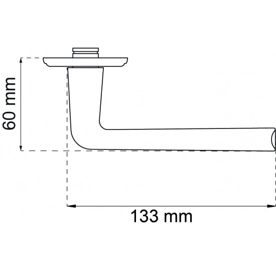 Dörrhandtag seattle b krom med Returfjäder sb