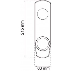 Täckskylt 60 b krom 215x60mm 215x60mm