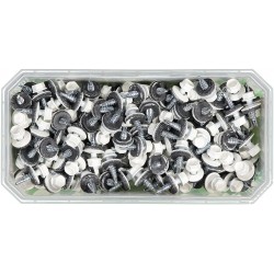 Farmarskruv borrspets sexkants Huvud m bricka vit 4,8x20 250