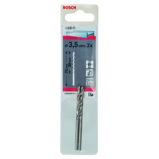 Metallborr hss-g s 3,5x70mm 2st