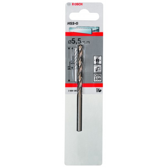 Metallborr hss-g s 5,5x93mm