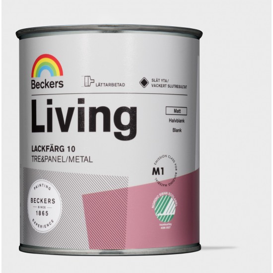 Lackfärg living matt 1 vit 0,75l