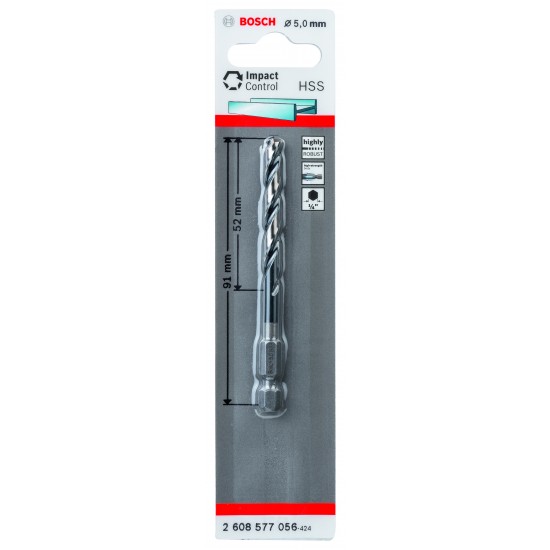 Metallborr hss impact 5mm