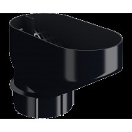 Renstratt rt till stuprör Plast svart 015 =100mm