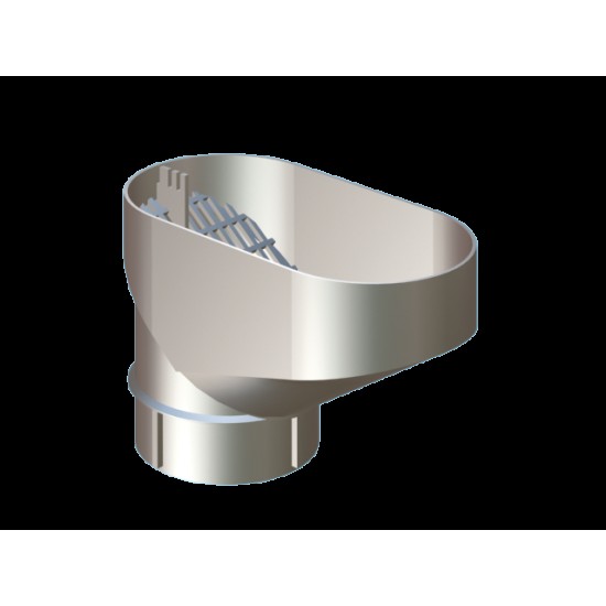 Renstratt rt till stuprör Plast silvermet 045 =100mm