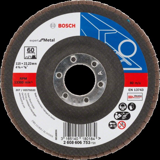 Lamellslipskiva bm k60 115mm 115x22 k60 1p