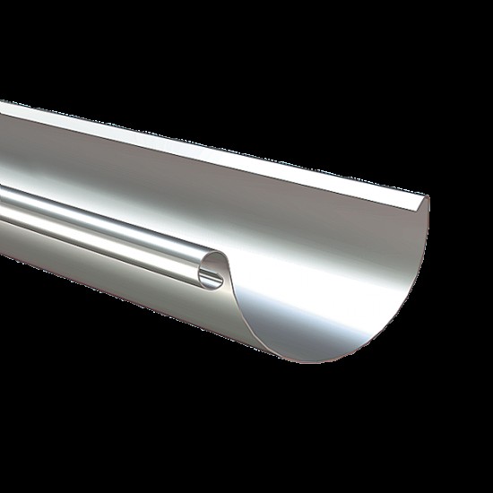Hängränna r halvrund Silvermetallic 045 125x3000mm