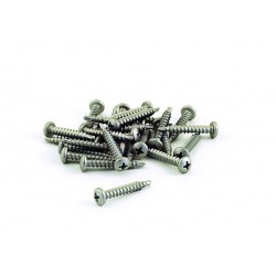 Skruv med vinge vit plasttak Korrugerad 50st