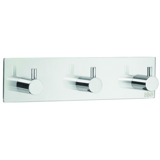 Trippelkrok design självhäft Blankpol rfr stål 180x45mm