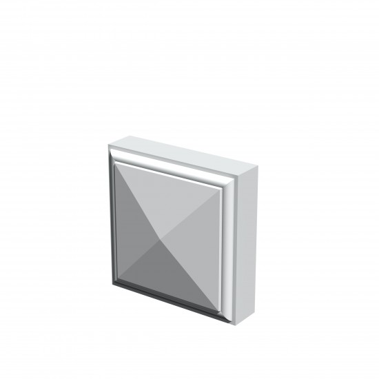 Toppkloss för foder 70mm vit S 0502-y 74x27x70mm