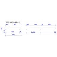 22x120 FALSAD SPÅRPANEL 15/25 L=3,0