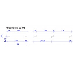 22x145 FALSPANEL GRUNDM  15/20 5MM SPRINGA L=5,4