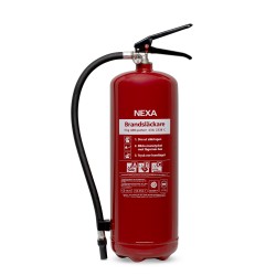 Brandsläckare röd 6kg pulver 43a 233b c nexa